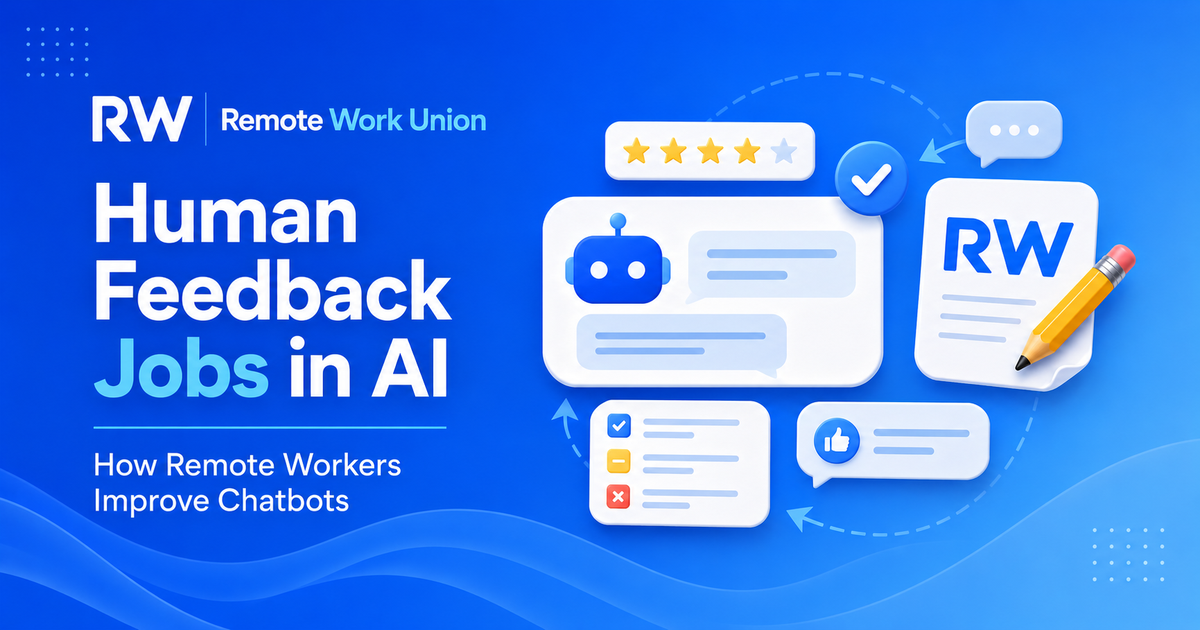 Human Feedback Jobs in AI: How Remote Workers Improve Chatbots — Remote Work Union Article 78