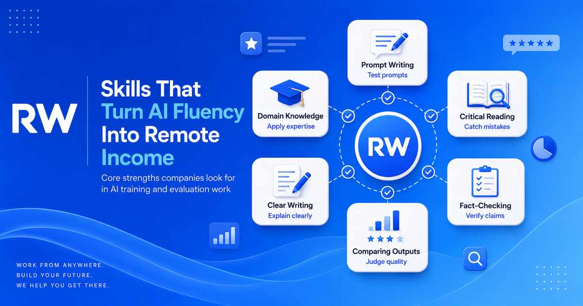 AI skills that lead to remote income growth: prompt writing, evaluation, content quality, AI tools fluency — Remote Work Union Article 55