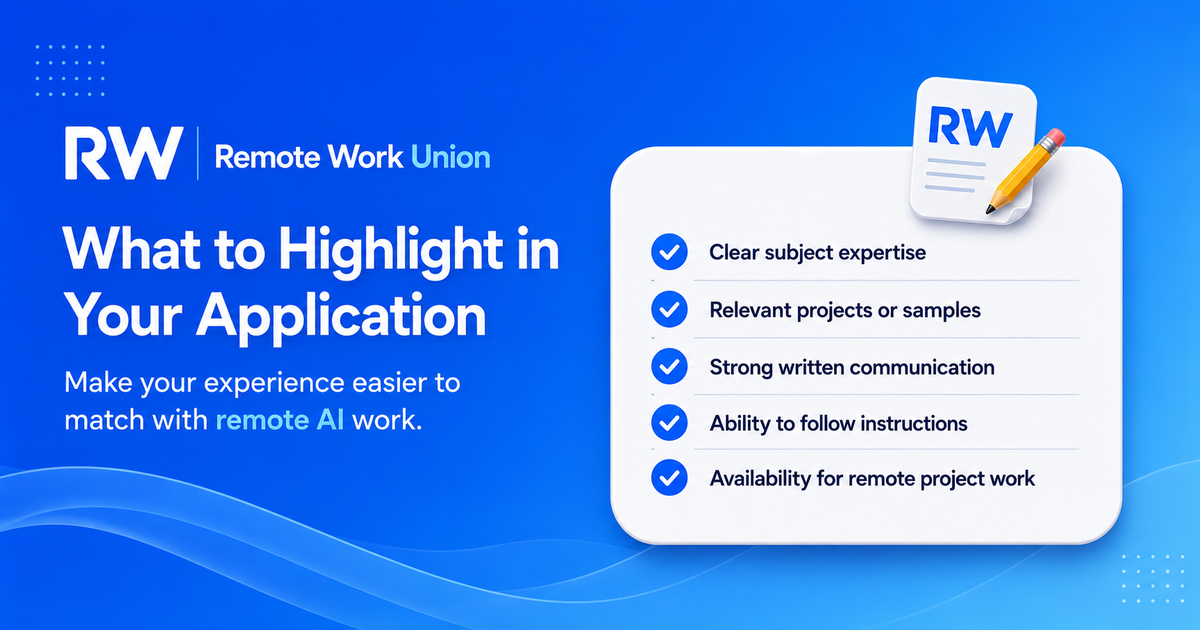 Checklist graphic showing what helps a remote AI training application look stronger