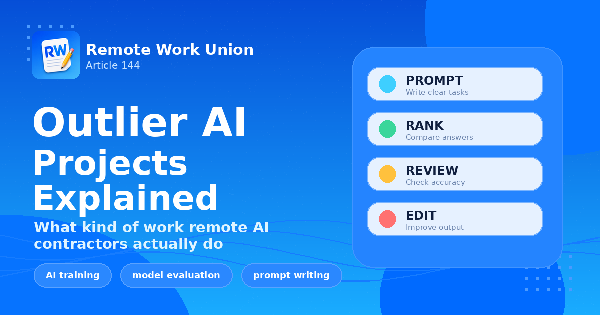 Outlier AI Projects Explained: What Kind of Work Do Remote Contractors Do? — Remote Work Union
