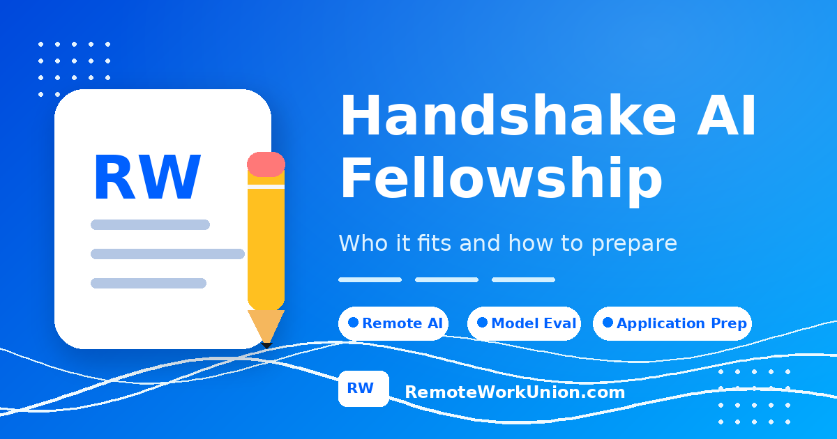 Handshake AI Fellowship: Who It Fits and How to Prepare — Remote Work Union