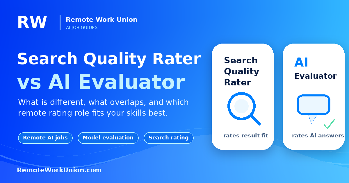 Search quality rater vs AI evaluator: what is the difference? — Remote Work Union Article 189