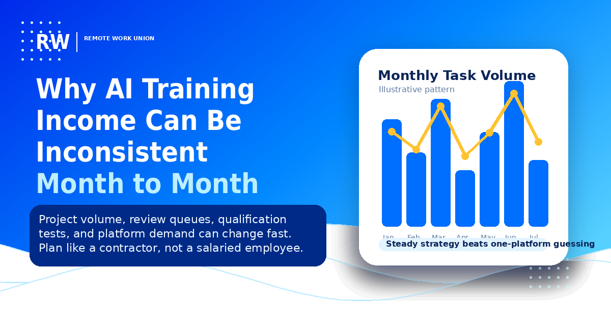 Why AI training income can be inconsistent from month to month — Remote Work Union Article 193