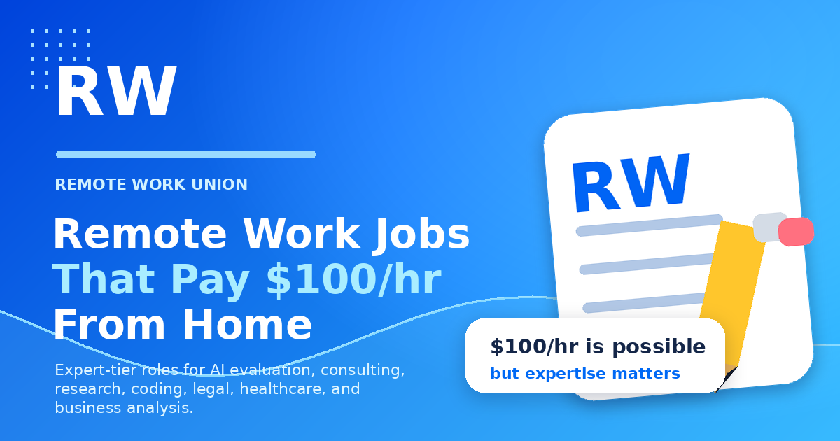 Remote Work Jobs That Pay $100 an Hour From Home — Remote Work Union Article 219