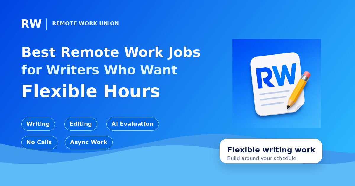 Best Remote Work Jobs for Writers Who Want Flexible Hours — Remote Work Union Article 265