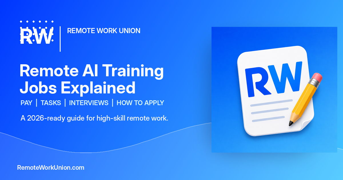 Remote AI Training Jobs Explained: Pay, Tasks, Interviews, and How to Apply — Remote Work Union Article 35