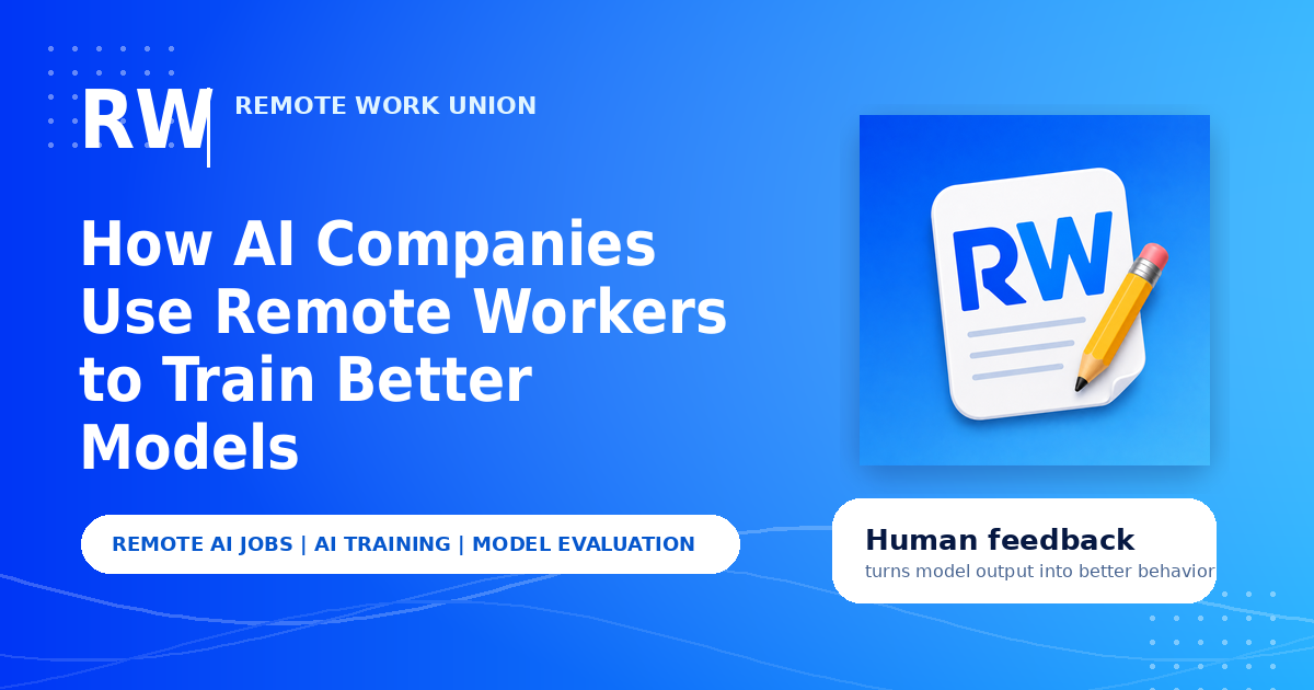 How AI Companies Use Remote Workers to Train Better Models — Remote Work Union Article 40