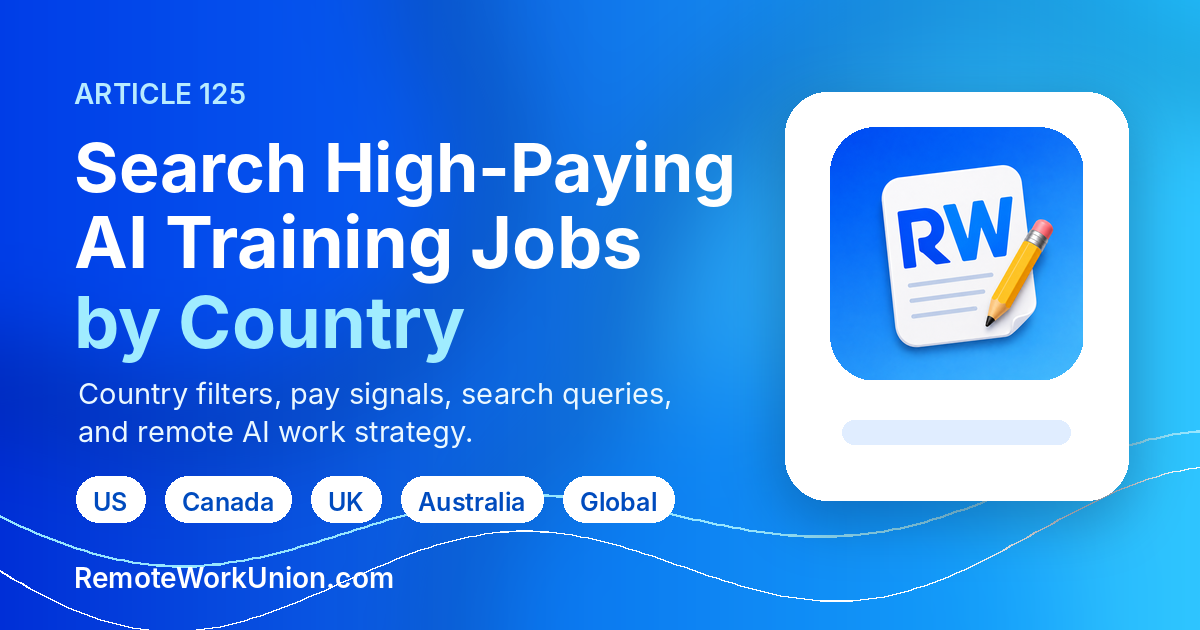 How to Search for High-Paying AI Training Jobs by Country — Remote Work Union Article 125