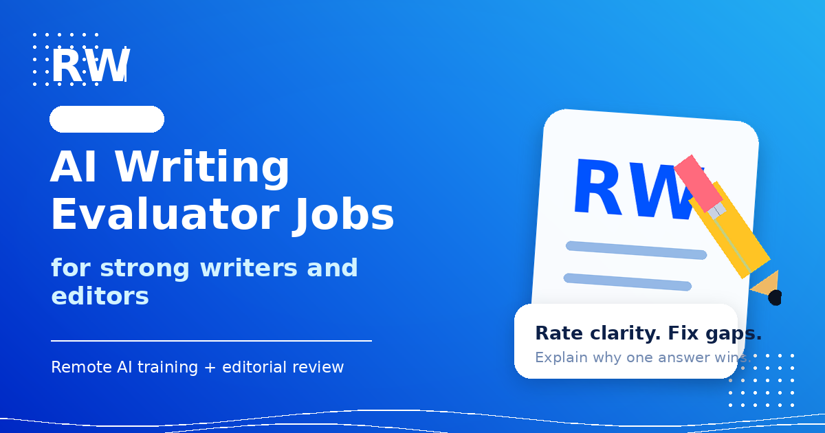 AI writing evaluator jobs for writers and editors — Remote Work Union Article 188