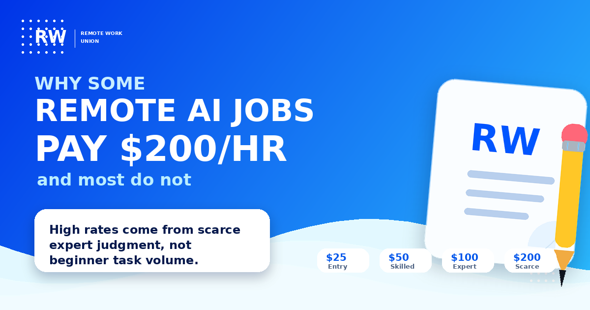 Why Some Remote AI Jobs Pay $200 an Hour and Most Don't — Remote Work Union Article 225