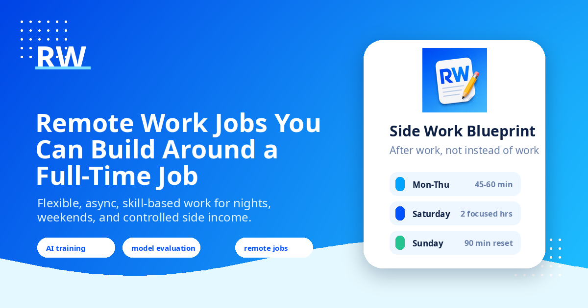 Remote Work Jobs You Can Build Around a Full-Time Job — Remote Work Union Article 259