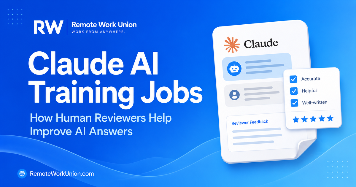 Claude AI Training Jobs: How Human Reviewers Help Improve AI Answers — Remote Work Union Article 86