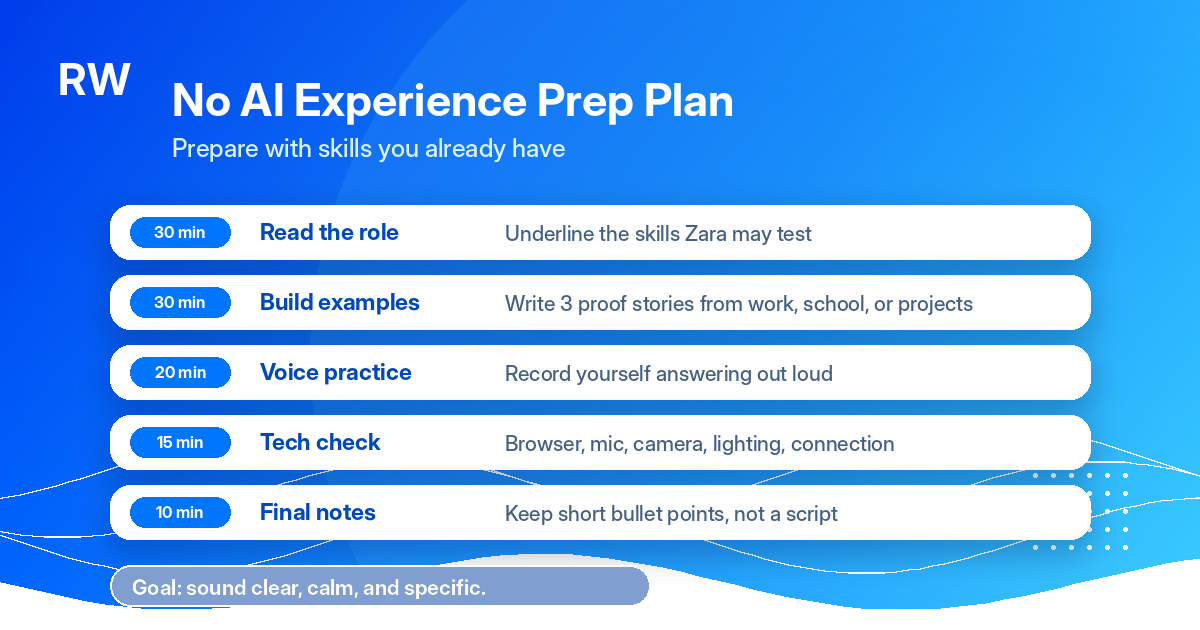 No-experience preparation checklist for the micro1 Zara AI interview