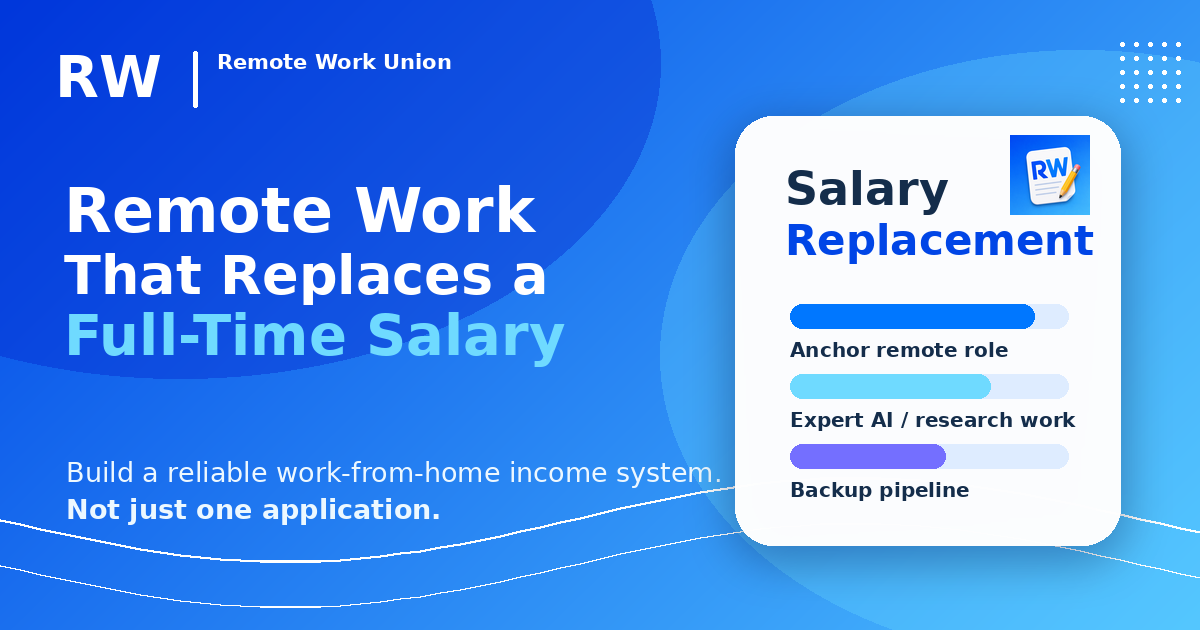 How to find remote work that replaces a full-time salary — Remote Work Union Article 209