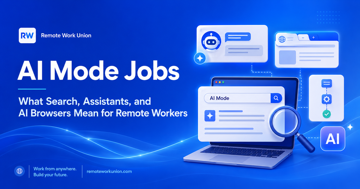 Remote Work Union: AI Mode jobs — what search, assistants, and AI browsers mean for remote workers