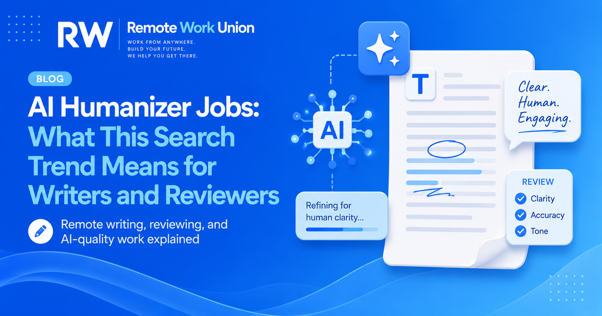 Remote Work Union: AI humanizer jobs — what the search trend means for writers and reviewers