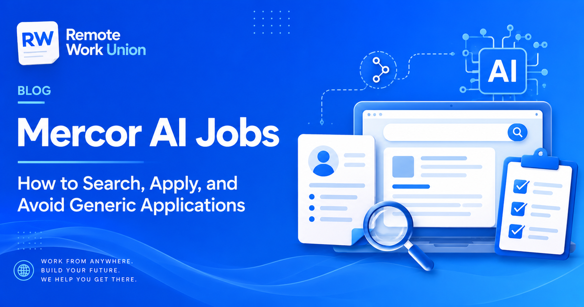 Remote Work Union: Mercor AI jobs — how to search, apply, and avoid generic applications