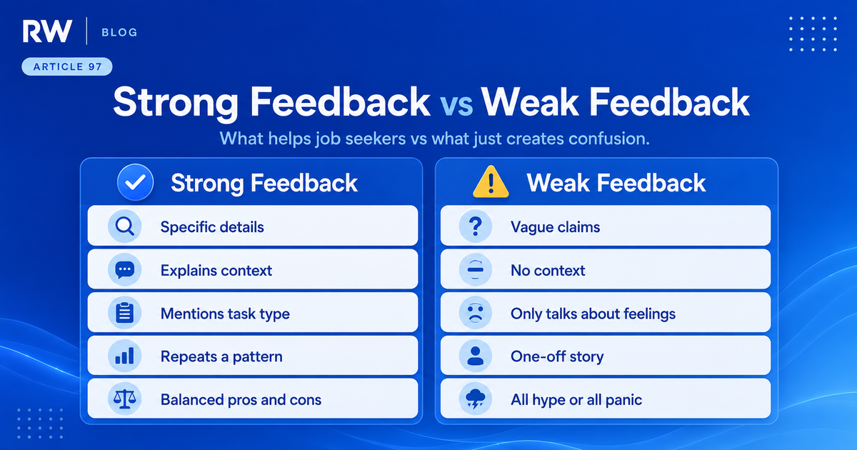 Strong feedback versus weak feedback comparison for evaluating remote AI work platform reviews — Remote Work Union Article 97