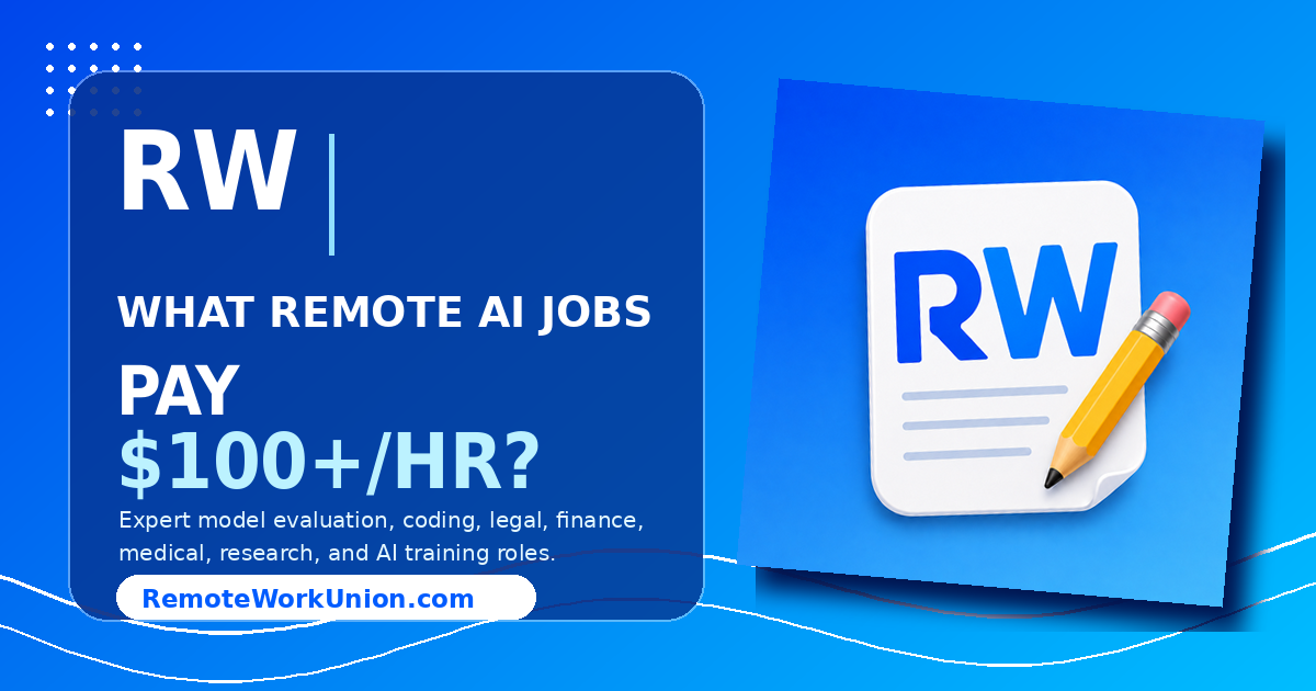 Remote Work Union guide: What Remote AI Jobs Pay $100+/hr?