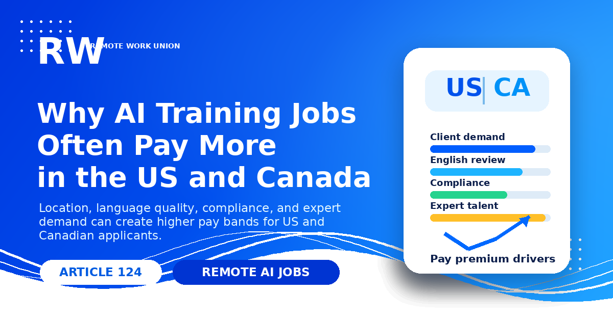 Why AI Training Jobs Often Pay More in the US and Canada — Remote Work Union Article 124