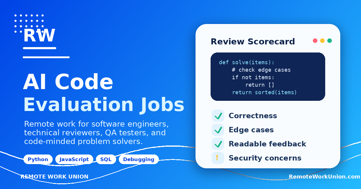 AI Code Evaluation Jobs for Software Engineers and Technical Reviewers — Remote Work Union Article 131