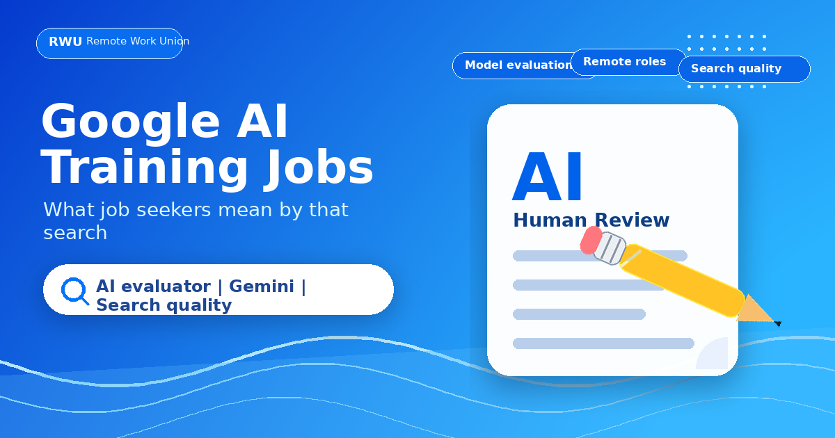 Google AI Training Jobs: What Job Seekers Mean by That Search — Remote Work Union