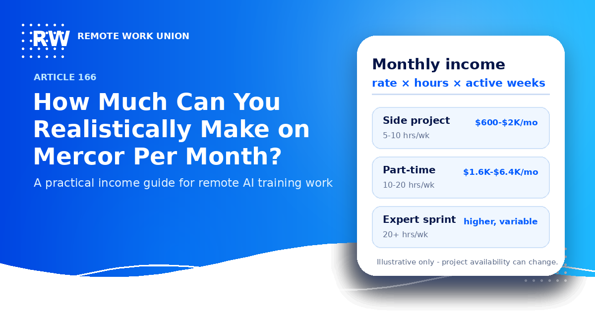 How much can you realistically make on Mercor per month? — Remote Work Union Article 166