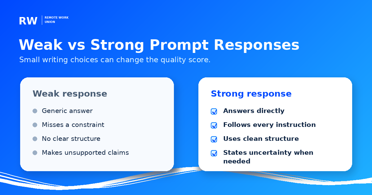 Weak versus strong AI evaluation answer examples — Remote Work Union Article 176