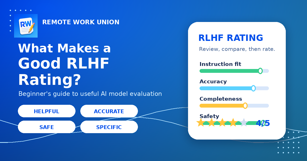 What makes a good RLHF rating? A beginner's guide — Remote Work Union