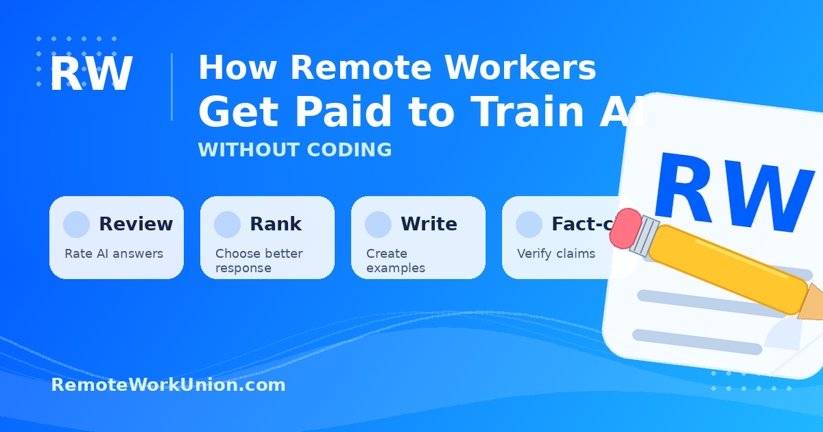 How Remote Workers Get Paid to Train AI Without Coding — Remote Work Union Article 215