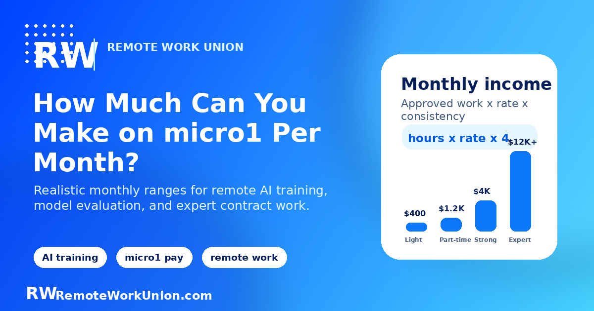 How Much Can You Make on micro1 Per Month — Remote Work Union Article 217