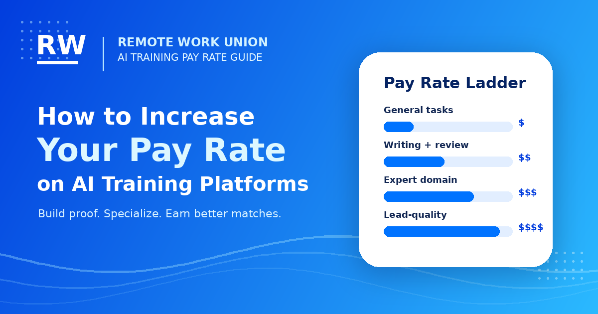 How to Increase Your Pay Rate on AI Training Platforms — Remote Work Union Article 242