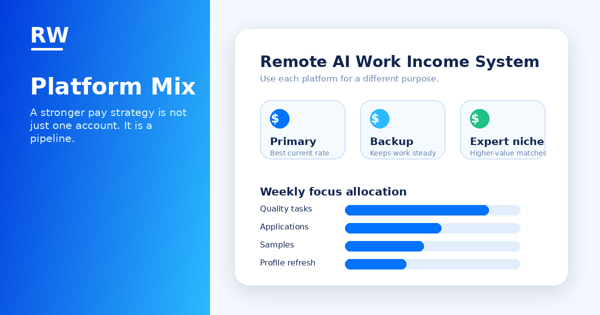 Platform strategy dashboard for building a diversified remote AI training income — Remote Work Union
