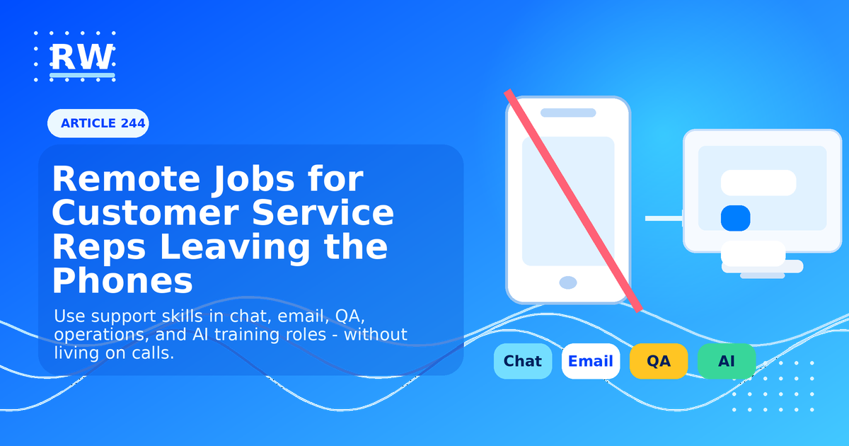 The Best Remote Work Jobs for Customer Service Reps Leaving the Phones — Remote Work Union Article 244