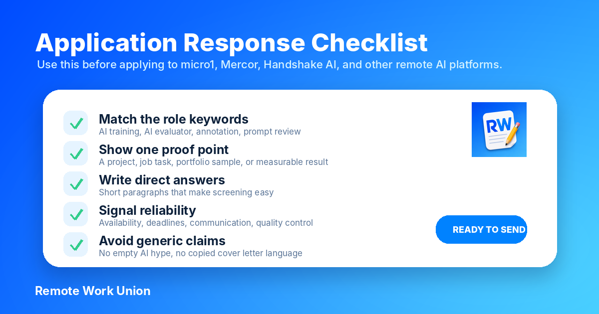 Checklist for reviewing and strengthening a remote AI application before submitting