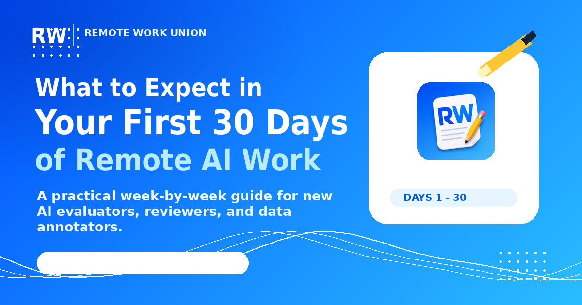 What to Expect in Your First 30 Days of Remote AI Work — Remote Work Union Article 272