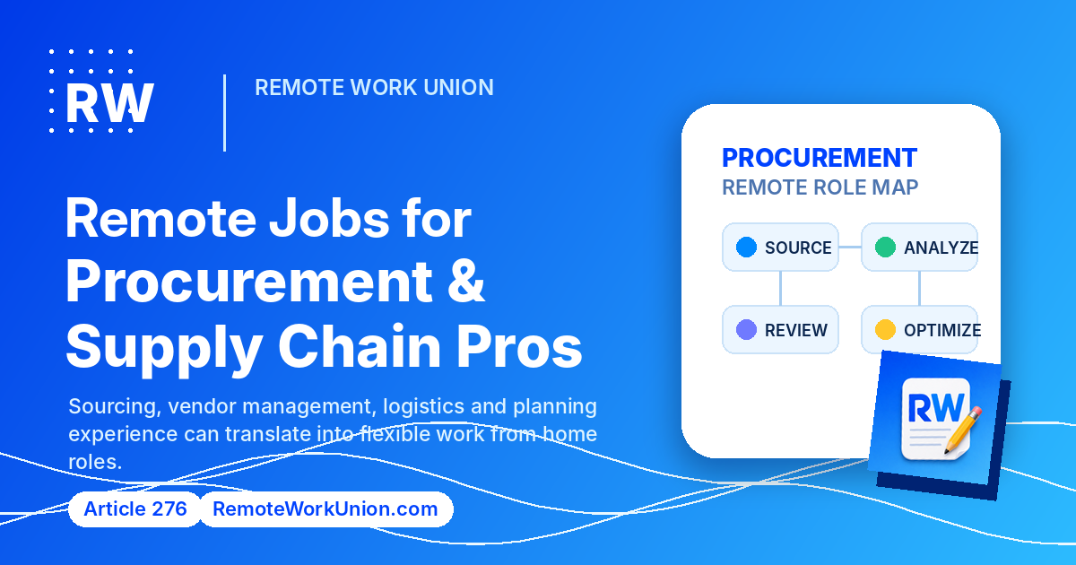 Best Remote Work Jobs for Procurement and Supply Chain Pros — Remote Work Union Article 276