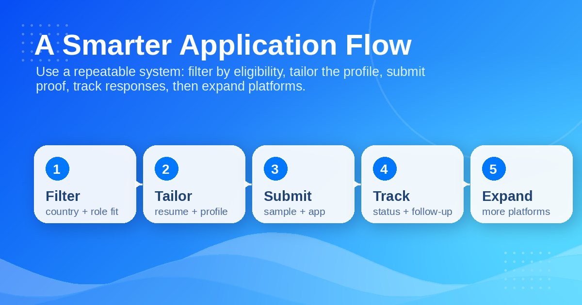 Application flow for international remote AI job applicants