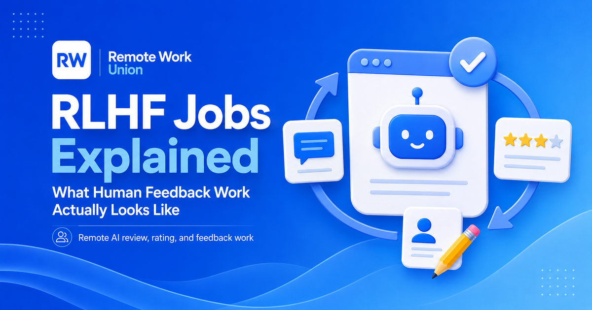 RLHF Jobs Explained: What Human Feedback Work Actually Looks Like — Remote Work Union Article 77