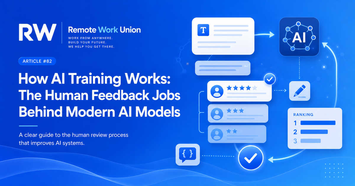 How AI Training Works: The Human Feedback Jobs Behind Modern AI Models — Remote Work Union Article 82