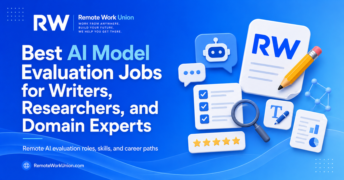 Remote Work Union: best AI model evaluation jobs for writers, researchers, and domain experts — Article 54