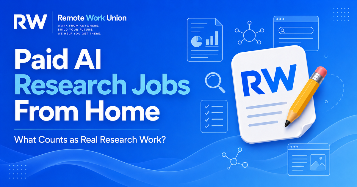 Paid AI Research Jobs From Home — Remote Work Union Article 79